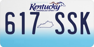 KY license plate 617SSK