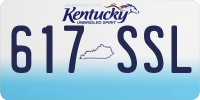 KY license plate 617SSL