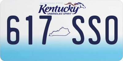 KY license plate 617SSO