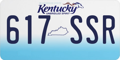 KY license plate 617SSR