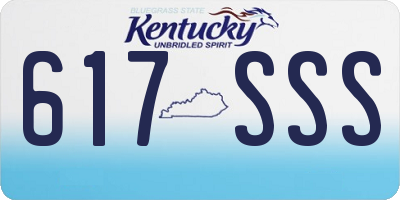 KY license plate 617SSS