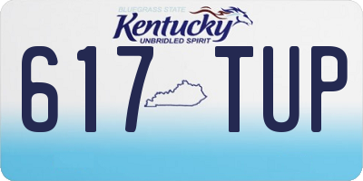 KY license plate 617TUP