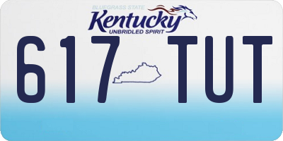 KY license plate 617TUT
