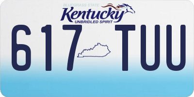 KY license plate 617TUU