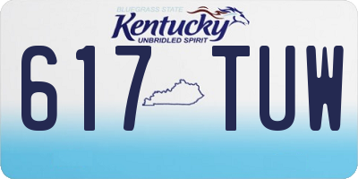 KY license plate 617TUW