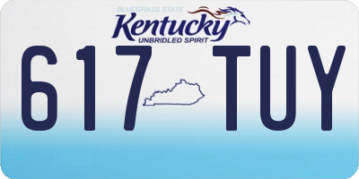 KY license plate 617TUY
