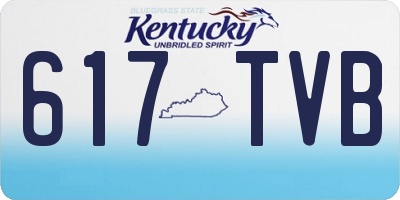 KY license plate 617TVB