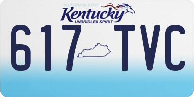 KY license plate 617TVC