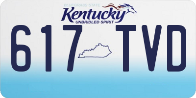 KY license plate 617TVD