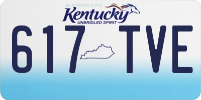 KY license plate 617TVE