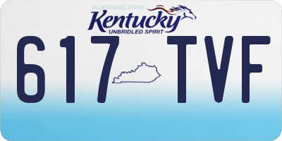 KY license plate 617TVF