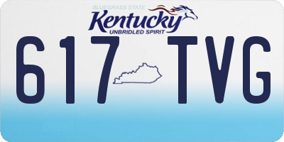 KY license plate 617TVG