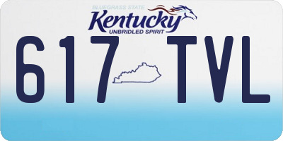 KY license plate 617TVL