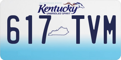 KY license plate 617TVM
