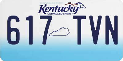 KY license plate 617TVN