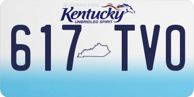 KY license plate 617TVO