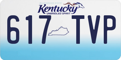 KY license plate 617TVP