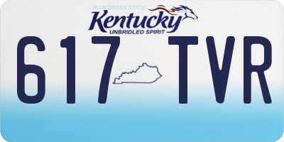 KY license plate 617TVR