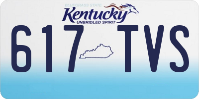 KY license plate 617TVS