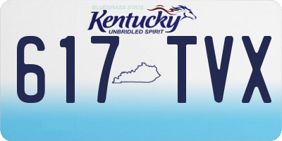 KY license plate 617TVX