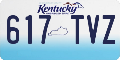 KY license plate 617TVZ