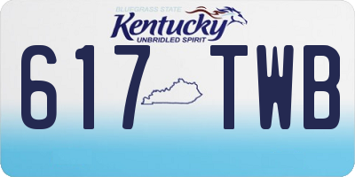KY license plate 617TWB