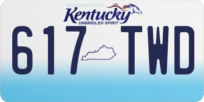 KY license plate 617TWD