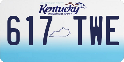 KY license plate 617TWE