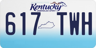KY license plate 617TWH