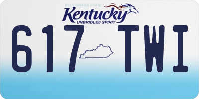 KY license plate 617TWI