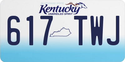 KY license plate 617TWJ