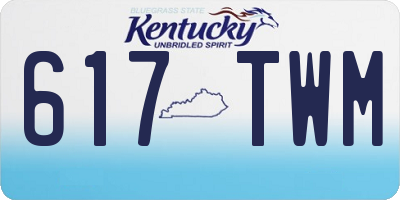 KY license plate 617TWM