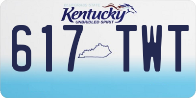KY license plate 617TWT