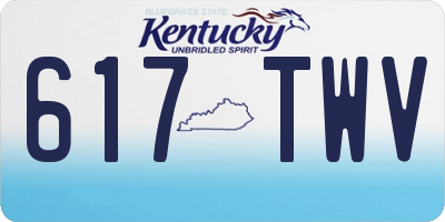 KY license plate 617TWV