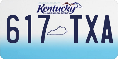 KY license plate 617TXA