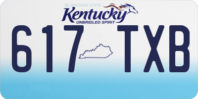KY license plate 617TXB