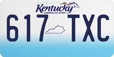 KY license plate 617TXC