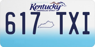 KY license plate 617TXI