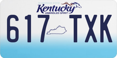 KY license plate 617TXK