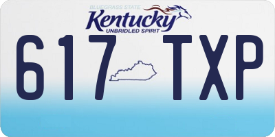KY license plate 617TXP