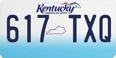 KY license plate 617TXQ