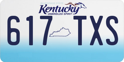 KY license plate 617TXS