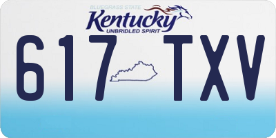 KY license plate 617TXV
