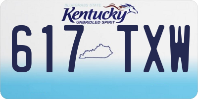 KY license plate 617TXW