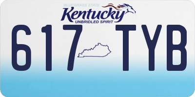 KY license plate 617TYB