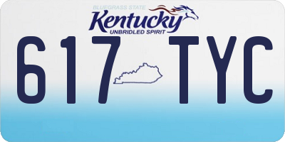 KY license plate 617TYC