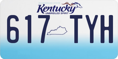 KY license plate 617TYH