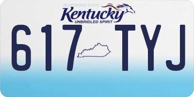 KY license plate 617TYJ