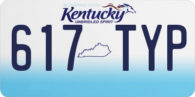 KY license plate 617TYP