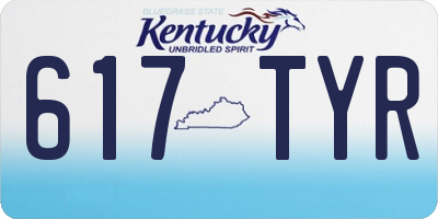 KY license plate 617TYR